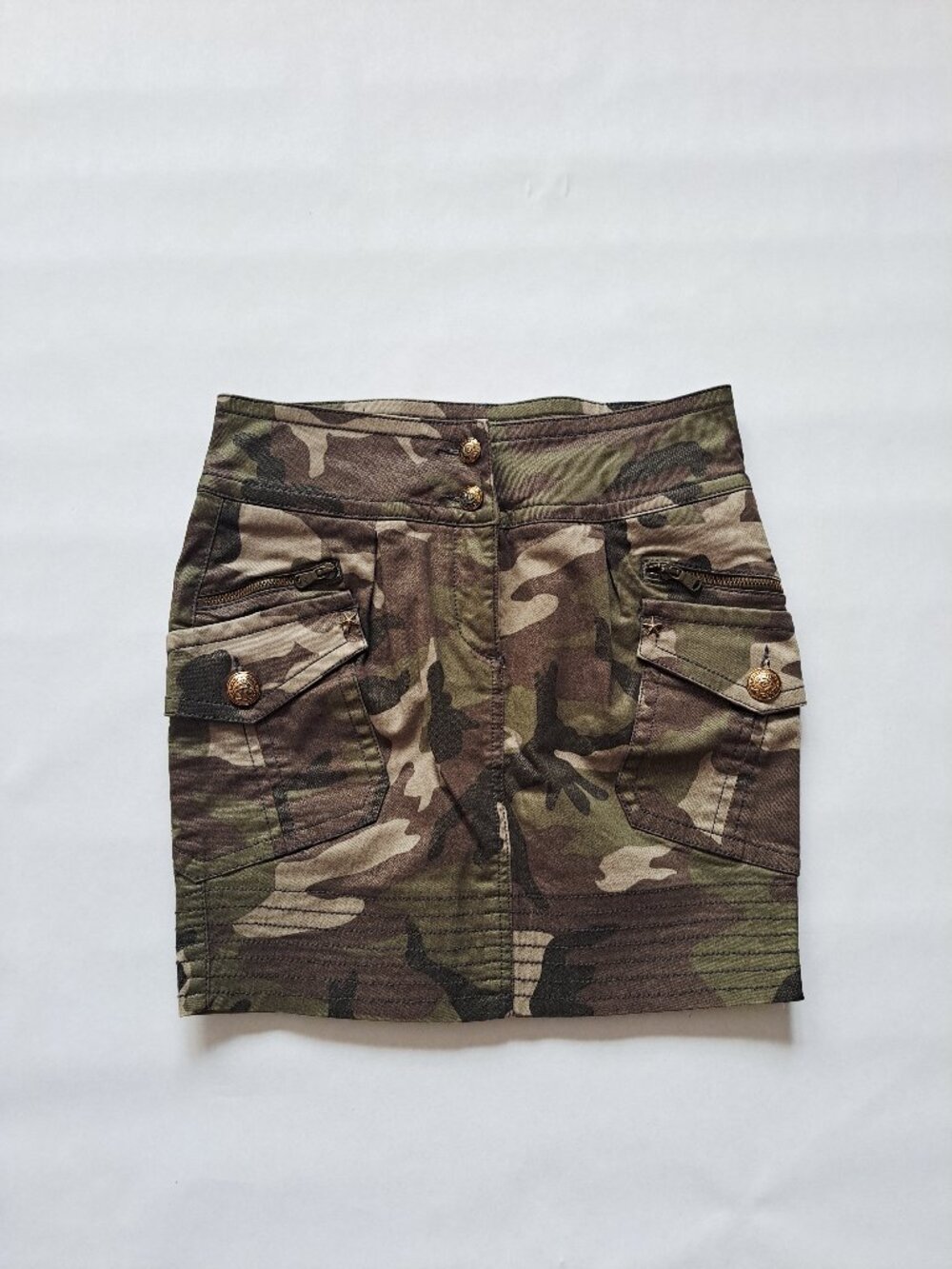 VDP Women Army Green Italian Short Skirt Size 40